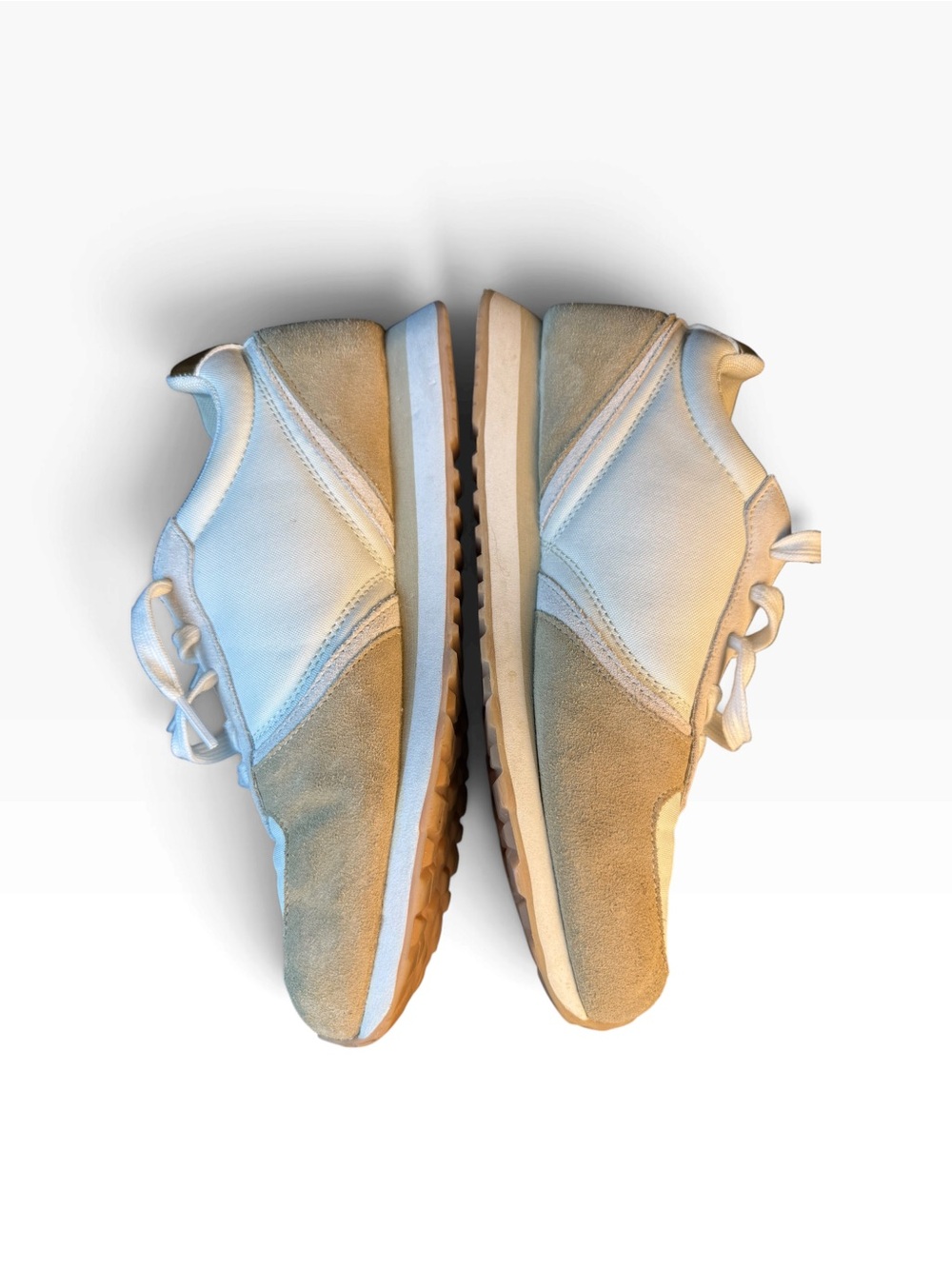 J.Crew BN870 Women’s Size 8 Trainers Cream Tan Suede Gold Retro Sneakers SP23 - Picture 4 of 16